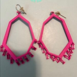 Kendra Scott Vibrant Pink Geometric Earrings